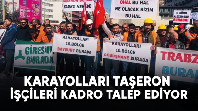 Karayolları taşeron işçileri kadro istiyor