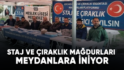 Staj mağdurları meydanlara iniyor