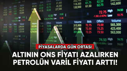 Altının ons fiyatı azalırken petrolün varil fiyatı arttı!