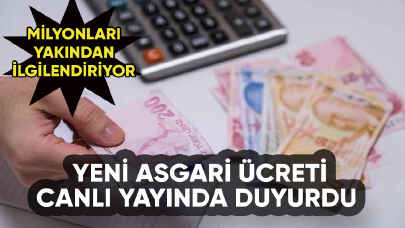 Canlı yayında yeni asgari ücreti duyurdu