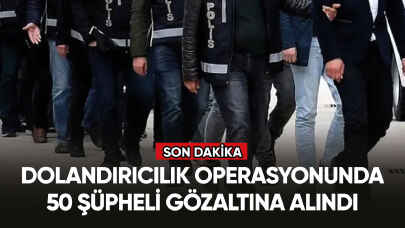 Dolandırıcılık operasyonunda 50 şüpheli gözaltına alındı