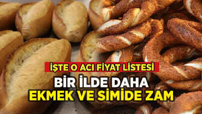 Bir ilde daha ekmek ve simide zam!