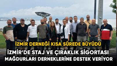 İzmir’de staj ve çıraklık sigortası mağdurları derneklerine destek veriyor