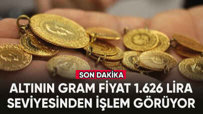 Altının gram fiyatı 1.626 lira seviyesinden işlem görüyor