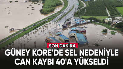 Güney Kore'de sel nedeniyle can kaybı 40'a yükseldi