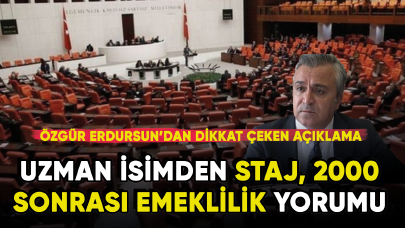 Son dakika... Özgür Erdursun'dan staj ve çıraklık, kademeli emeklilik yorumu