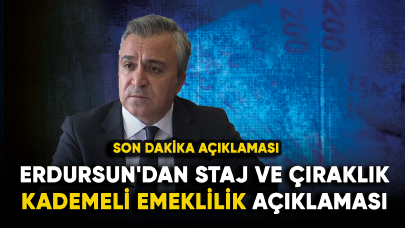 Son dakika... Özgür Erdursun'dan staj ve çıraklık, kademeli emeklilik açıklaması