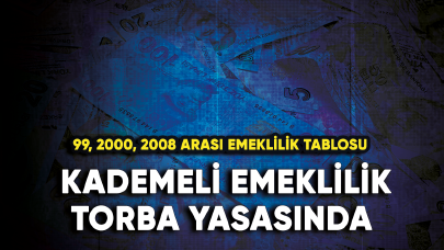 Sonunda beklenen oldu! Kademeli emeklilik torba yasasında! 99, 2000, 2008 arası emeklilik tablosu