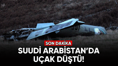 Suudi Arabistan'da uçak düştü