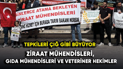 Ziraat mühendisleri, gıda mühendisleri ve veteriner hekimlerin tepkileri çığ gibi büyüyor