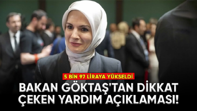 Aile ve Sosyal Hizmetler Bakanı Göktaş'tan dikkat çeken yardım açıklaması!