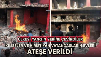 Hristiyanların evlerini ve kiliseleri yaktılar