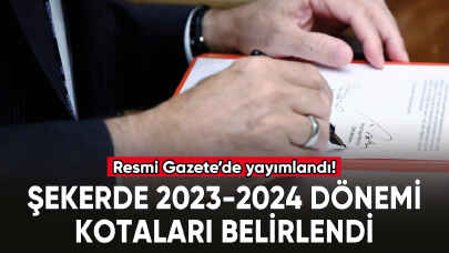 Şekerde 2023-2024 dönemi kotaları belirlendi