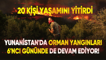 Yunanistan'da orman yangınları 6'ncı gününde de devam ediyor!