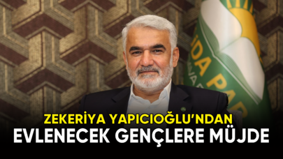 Zekeriya Yapıcıoğlu'ndan evlenecek gençlere müjde