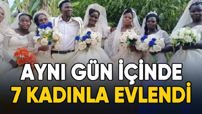 7 kadınla aynı anda evlenen adamın düğün konuşması şoke etti!