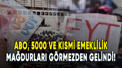 ABO, 5000 ve kısmi emeklilik mağdurları görmezden gelindi!