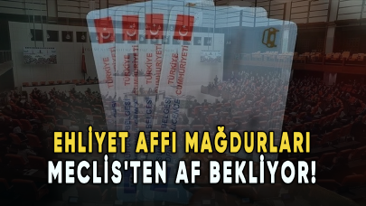 Ehliyet affı mağdurları Meclis'ten af bekliyor!