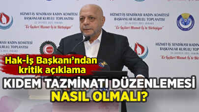 Hak-İş Başkanı'ndan kıdem tazminatı açıklaması: Düzenleme nasıl olmalı?