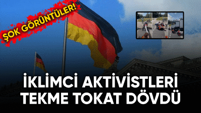 İklimci aktvistleri tekme tokat dövdü