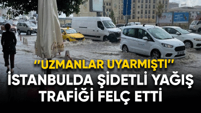 İstanbul'da sağanak yağış trafiği felç etti