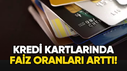 Kredi kartlarında faiz oranları arttı!