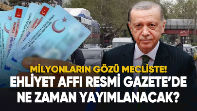 Milyonların gözü mecliste! Ehliyet affı Resmi Gazete’de ne zaman yayımlanacak?