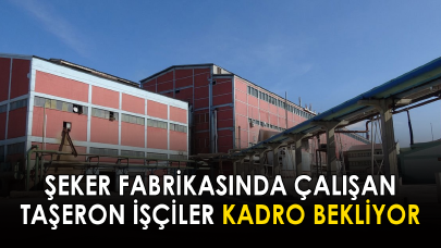 Şeker fabrikalarında çalışan taşeron işçiler kadro bekliyor