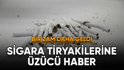 Sigara tiryakilerine üzücü haber