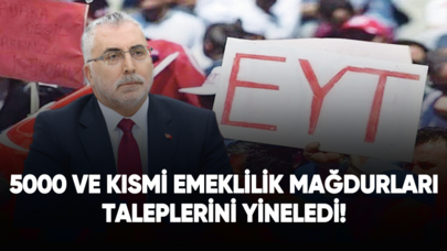 5000 ve kısmi emeklilik mağdurları taleplerini yineledi!