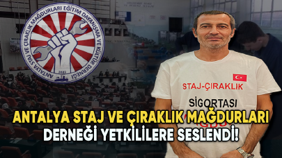 Antalya Staj ve Çıraklık Mağdurları Derneği yetkililere seslendi: Emeğimi, hakkımı istiyorum!