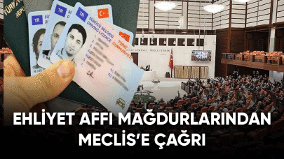 Ehliyet affı mağdurlarından Meclis'e çağrı