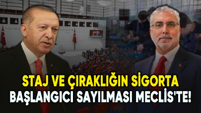 Staj ve çıraklığın sigorta başlangıcı sayılması Meclis'te!