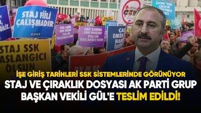 Staj ve çıraklık dosyası AK Parti Grup Başkan Vekili Gül'e teslim edildi!