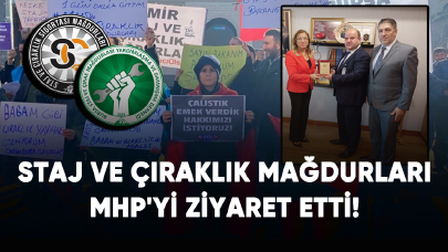 Staj ve çıraklık mağdurlarından MHP'ye ziyaret!