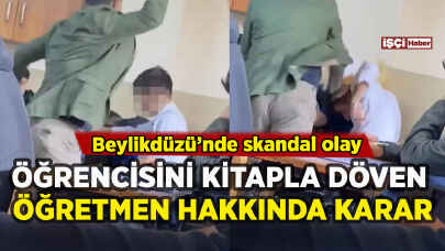 Öğrencisini kitapla döven öğretmen hakkında karar