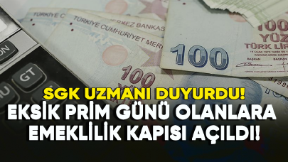 Emeklilikte eksik prim günü olanlara emeklilik kapısı açıldı!