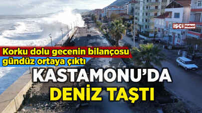 Kastamonu'da uykusuz gece: Deniz taştı, evleri su bastı