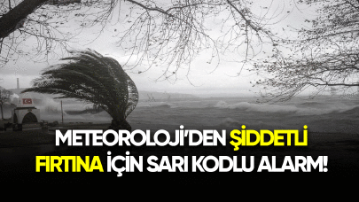 Meteoroloji'den şiddetli fırtına için sarı kodlu alarm!