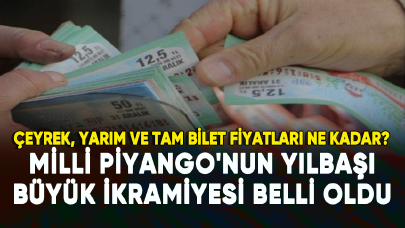 Milli Piyango'nun yılbaşı büyük ikramiyesi belli oldu: Çeyrek, yarım ve tam bilet fiyatları ne kadar?