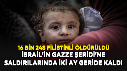 İsrail'in Gazze Şeridi'ne saldırılarında iki ay geride kaldı: 16 bin 248 Filistinli öldürüldü