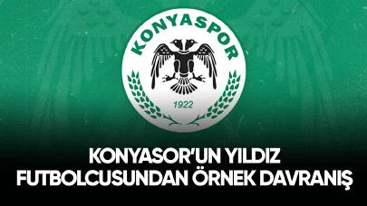 Konyaspor'un yıldız futbolcusundan örnek davranış