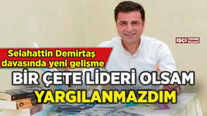 Selahattin Demirtaş: Çete lideri olsaydım yargılanmazdım