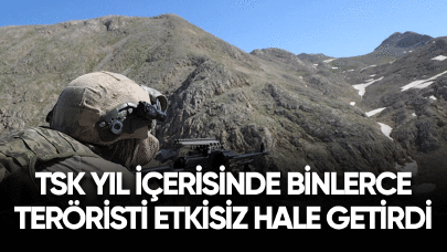 TSK yıl içerisinde binlerce teröristi etkisiz hale getirdi