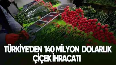 Türkiye'den 73 ülkeye 140 milyon dolarlık çiçek ihracatı