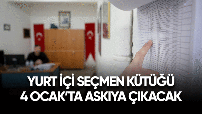 Yurt içi seçmen kütüğü 4 Ocak'ta askıya çıkacak