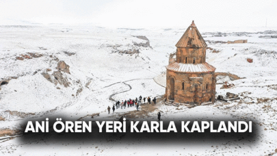 Ani Ören Yeri karla kaplandı