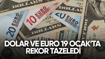 Dolar ve Euro 19 Ocak'ta rekor tazeledi