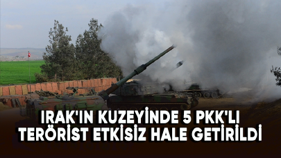 Irak'ın kuzeyinde 5 PKK'lı terörist etkisiz hale getirildi