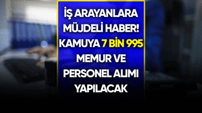 İş arayanlara müjdeli haber! Kamuya 7 bin 995 memur ve personel alımı yapılacak